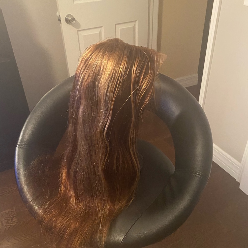 Highlight blonde human hair wig
